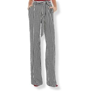 NWT-Express high rise wide leg trouser pant Black & White size 8S